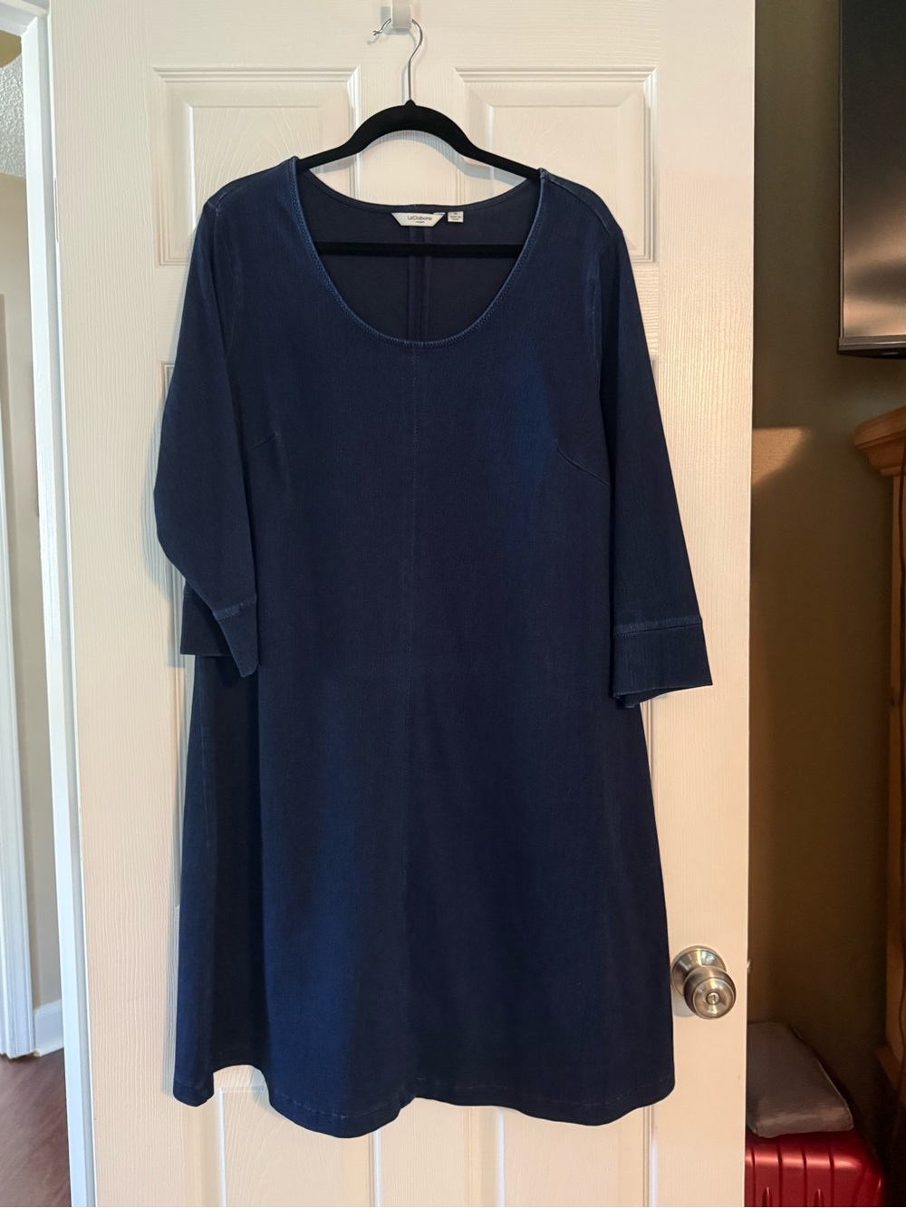 Liz Claiborne Navy Scoop-Neck Midi Dress
